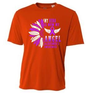 Alzheimers Awareness Hero Is Now My Angel Remembrance Purple Gift Cooling Performance Crew T-Shirt