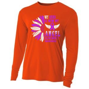 Alzheimers Awareness Hero Is Now My Angel Remembrance Purple Gift Cooling Performance Long Sleeve Crew