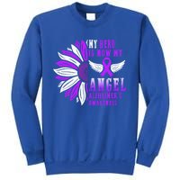 Alzheimers Awareness Hero Is Now My Angel Remembrance Purple Gift Sweatshirt