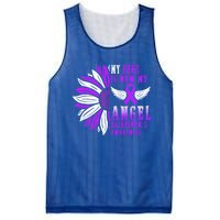 Alzheimers Awareness Hero Is Now My Angel Remembrance Purple Gift Mesh Reversible Basketball Jersey Tank