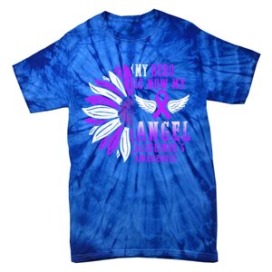 Alzheimers Awareness Hero Is Now My Angel Remembrance Purple Gift Tie-Dye T-Shirt