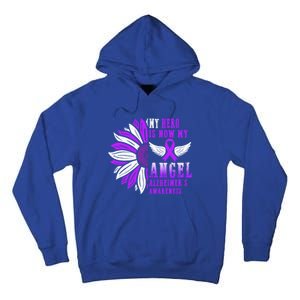 Alzheimers Awareness Hero Is Now My Angel Remembrance Purple Gift Tall Hoodie