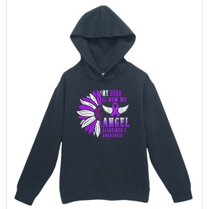 Alzheimers Awareness Hero Is Now My Angel Remembrance Purple Gift Urban Pullover Hoodie