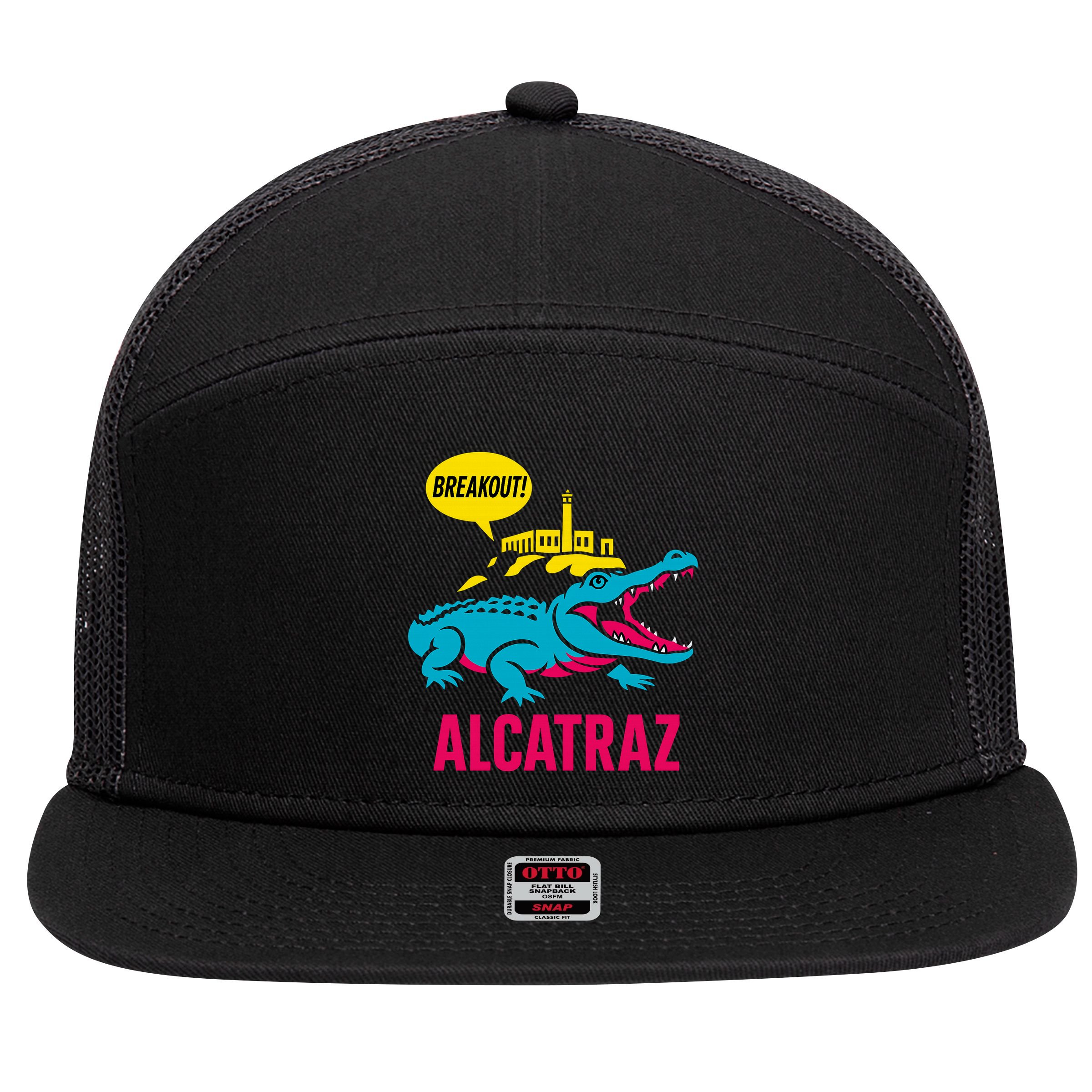 Alligator Alcatraz Hot Breakout 7 Panel Mesh Trucker Snapback Hat