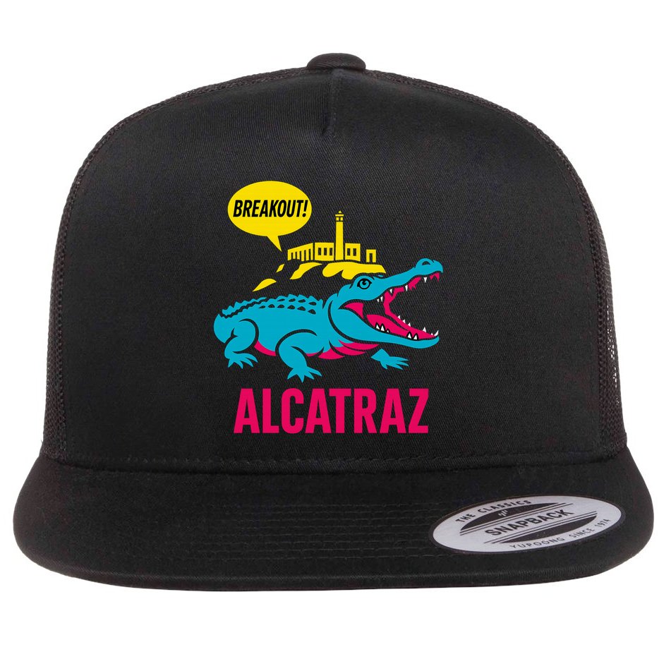 Alligator Alcatraz Hot Breakout Flat Bill Trucker Hat
