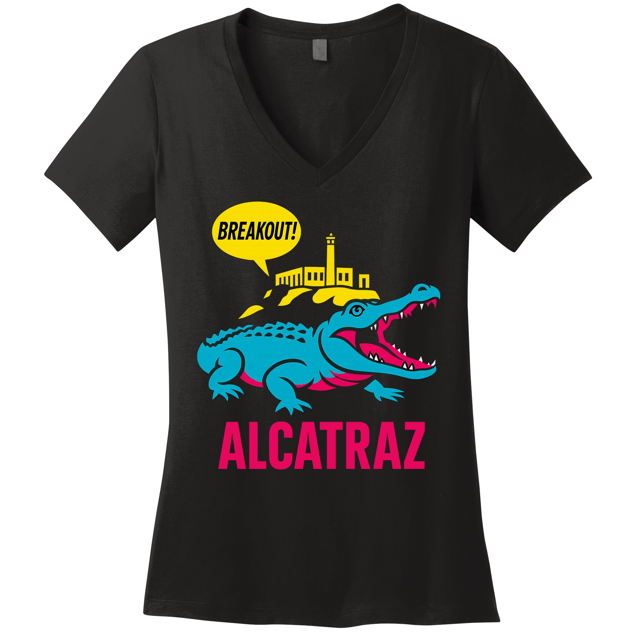 Alligator Alcatraz Hot Breakout Women's V-Neck T-Shirt