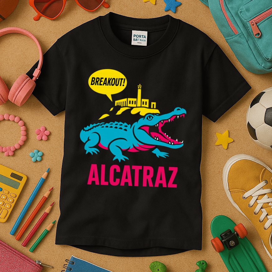 Alligator Alcatraz Hot Breakout Kids T-Shirt