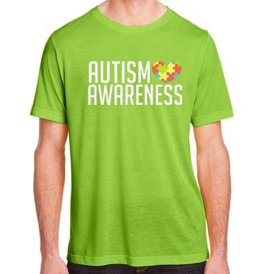 Autism Awareness Heart Puzzle Support Adult ChromaSoft Performance T-Shirt