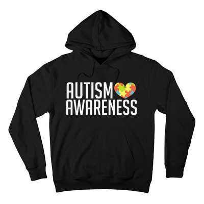 Autism Awareness Heart Puzzle Support Hoodie