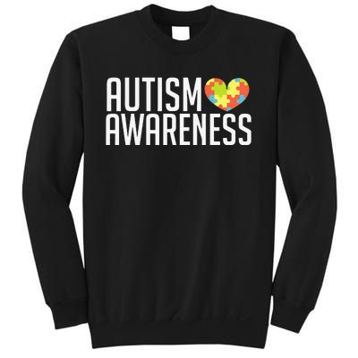 Autism Awareness Heart Puzzle Support Sweatshirt