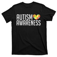 Autism Awareness Heart Puzzle Support T-Shirt