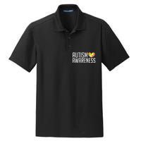 Autism Awareness Heart Puzzle Support Dry Zone Grid Polo