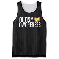 Autism Awareness Heart Puzzle Support Mesh Reversible Basketball Jersey Tank