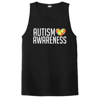 Autism Awareness Heart Puzzle Support PosiCharge Competitor Tank