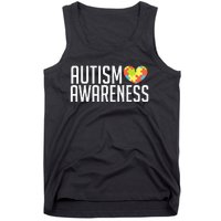 Autism Awareness Heart Puzzle Support Tank Top