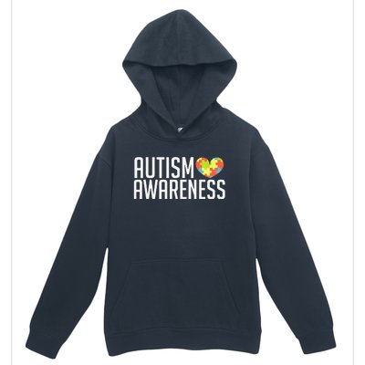 Autism Awareness Heart Puzzle Support Urban Pullover Hoodie