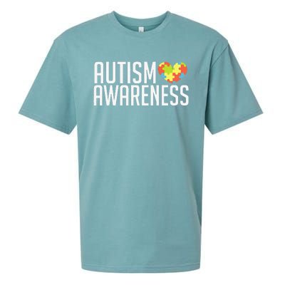 Autism Awareness Heart Puzzle Support Sueded Cloud Jersey T-Shirt