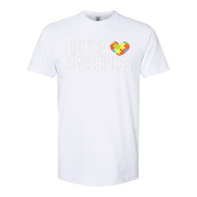 Autism Awareness Heart Puzzle Support Softstyle CVC T-Shirt