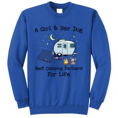 A And Her Dog Best Camping Partners For Life Gift Sweatshirt