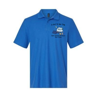 A And Her Dog Best Camping Partners For Life Gift Softstyle Adult Sport Polo