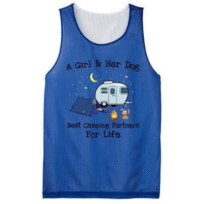 A And Her Dog Best Camping Partners For Life Gift Mesh Reversible Basketball Jersey Tank