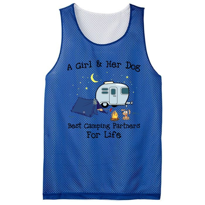 A And Her Dog Best Camping Partners For Life Gift Mesh Reversible Basketball Jersey Tank