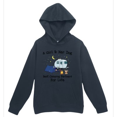 A And Her Dog Best Camping Partners For Life Gift Urban Pullover Hoodie