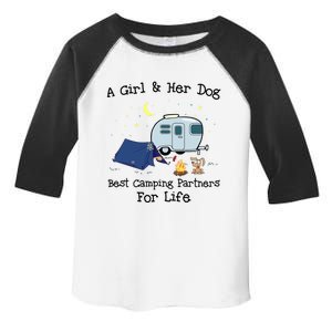 A And Her Dog Best Camping Partners For Life Gift Toddler Fine Jersey T-Shirt