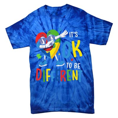 Autism Awareness Heart Dabbing Acceptance  Wo kid Tie-Dye T-Shirt