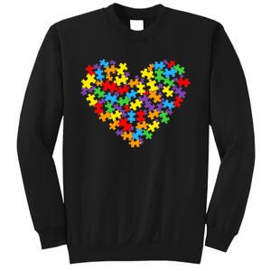 Autism Awareness Heart Valentine Day Puzzle Piece Boy Girl Sweatshirt