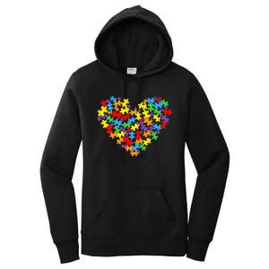 Autism Awareness Heart Valentine Day Puzzle Piece Boy Girl Women's Pullover Hoodie