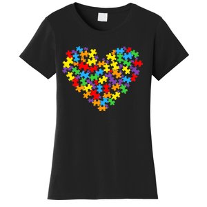 Autism Awareness Heart Valentine Day Puzzle Piece Boy Girl Women's T-Shirt