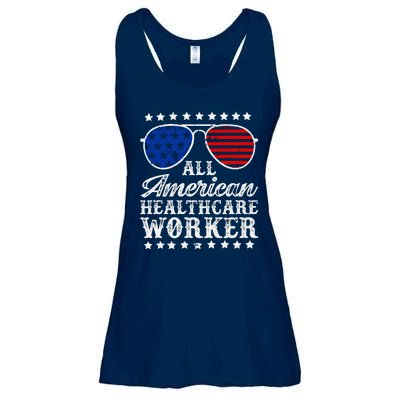 All American Healthcare Worker 4th Of July Family Matching Sunglasses Ladies Essential Flowy Tank