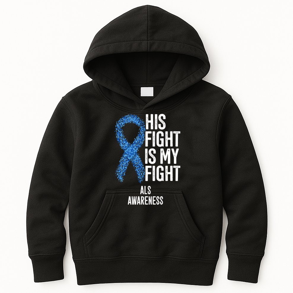 Als Awareness His Fight Is My Fight Kids Hoodie