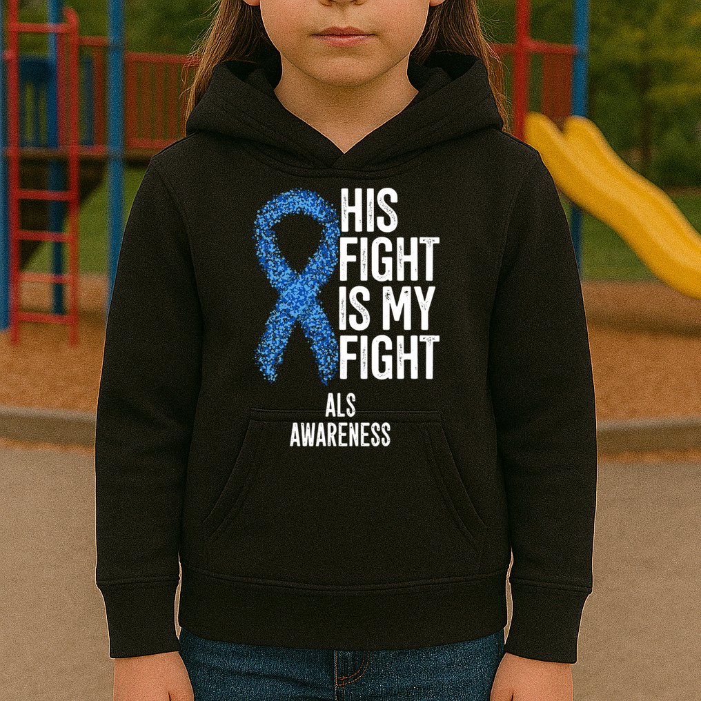 Als Awareness His Fight Is My Fight Kids Hoodie
