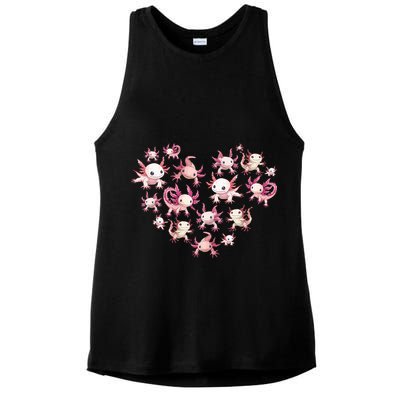 Axolotl Axolotl Heart Cute Ladies PosiCharge Tri-Blend Wicking Tank