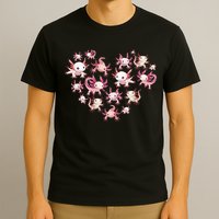 Axolotl Axolotl Heart Cute T-Shirt