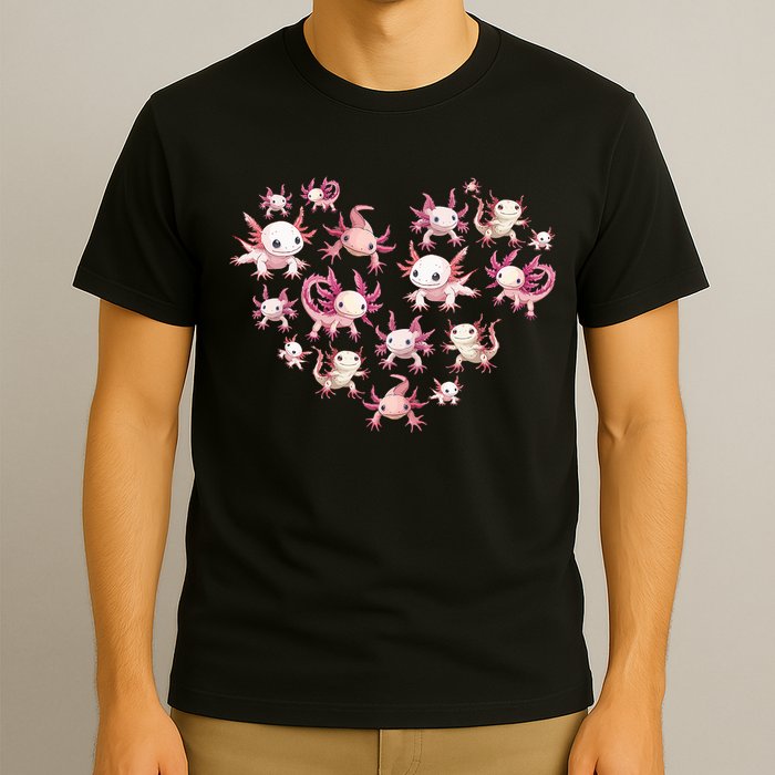 Axolotl Axolotl Heart Cute T-Shirt