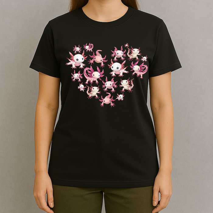 Axolotl Axolotl Heart Cute T-Shirt