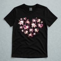 Axolotl Axolotl Heart Cute T-Shirt
