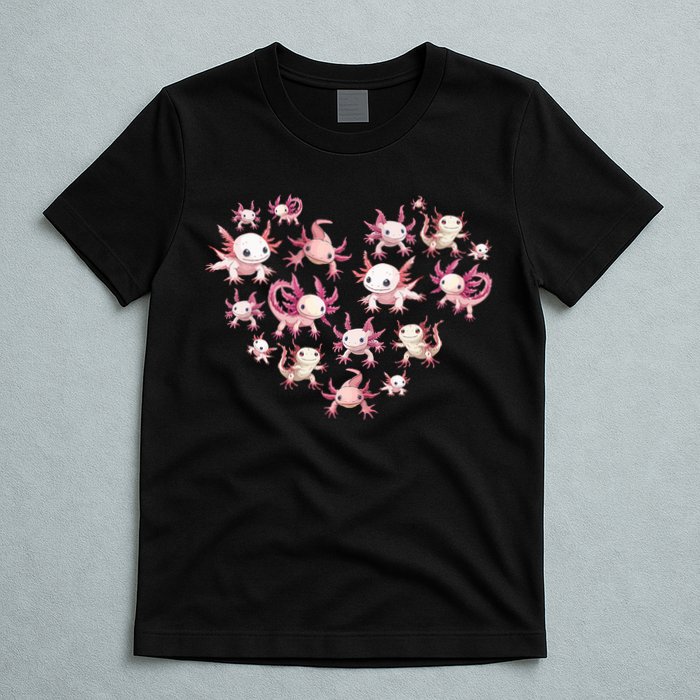 Axolotl Axolotl Heart Cute T-Shirt