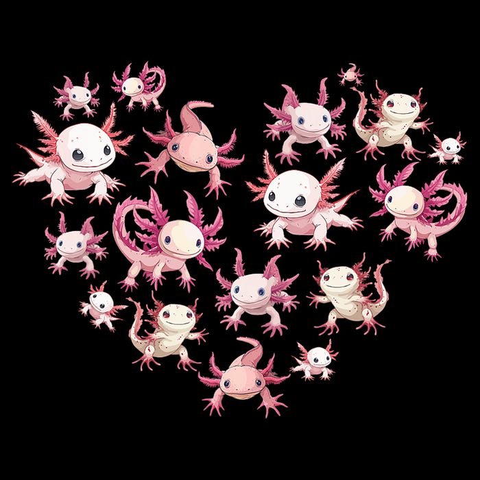 Axolotl Axolotl Heart Cute Backpack