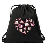 Axolotl Axolotl Heart Cute Drawstring Bag