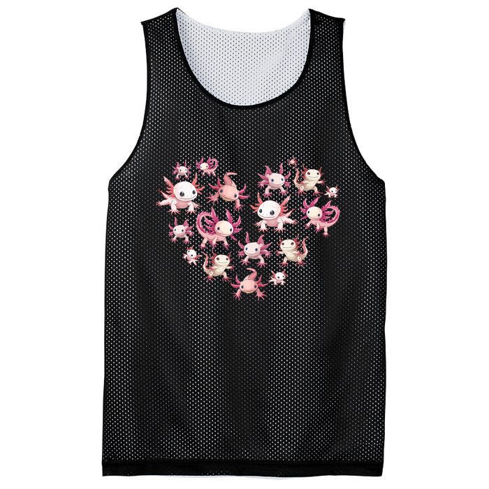 Axolotl Axolotl Heart Cute Mesh Reversible Basketball Jersey Tank