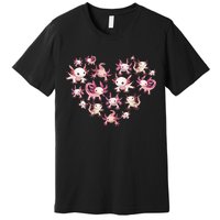 Axolotl Axolotl Heart Cute Premium T-Shirt
