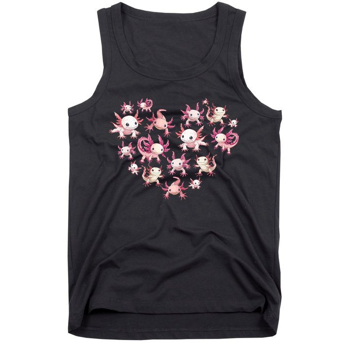 Axolotl Axolotl Heart Cute Tank Top