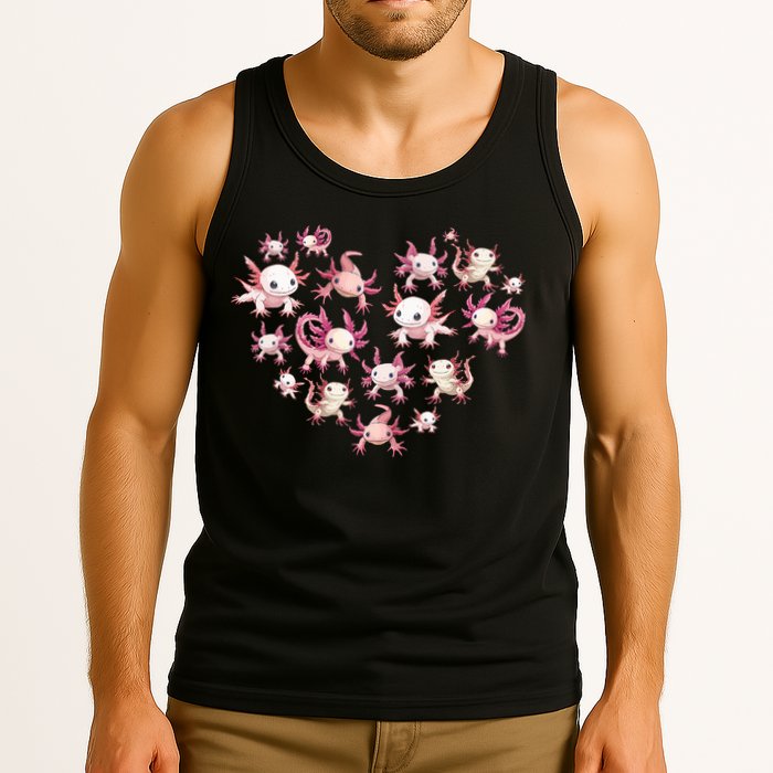 Axolotl Axolotl Heart Cute Tank Top