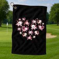 Axolotl Axolotl Heart Cute Golf Towel