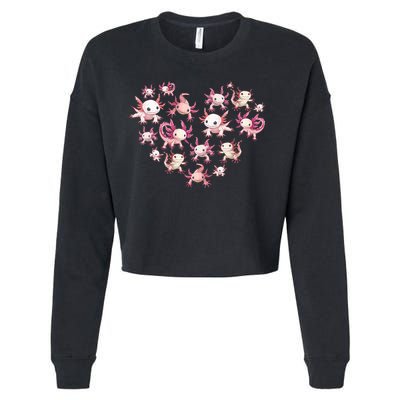 Axolotl Axolotl Heart Cute Cropped Pullover Crew