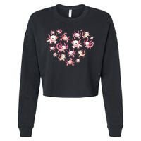 Axolotl Axolotl Heart Cute Cropped Pullover Crew